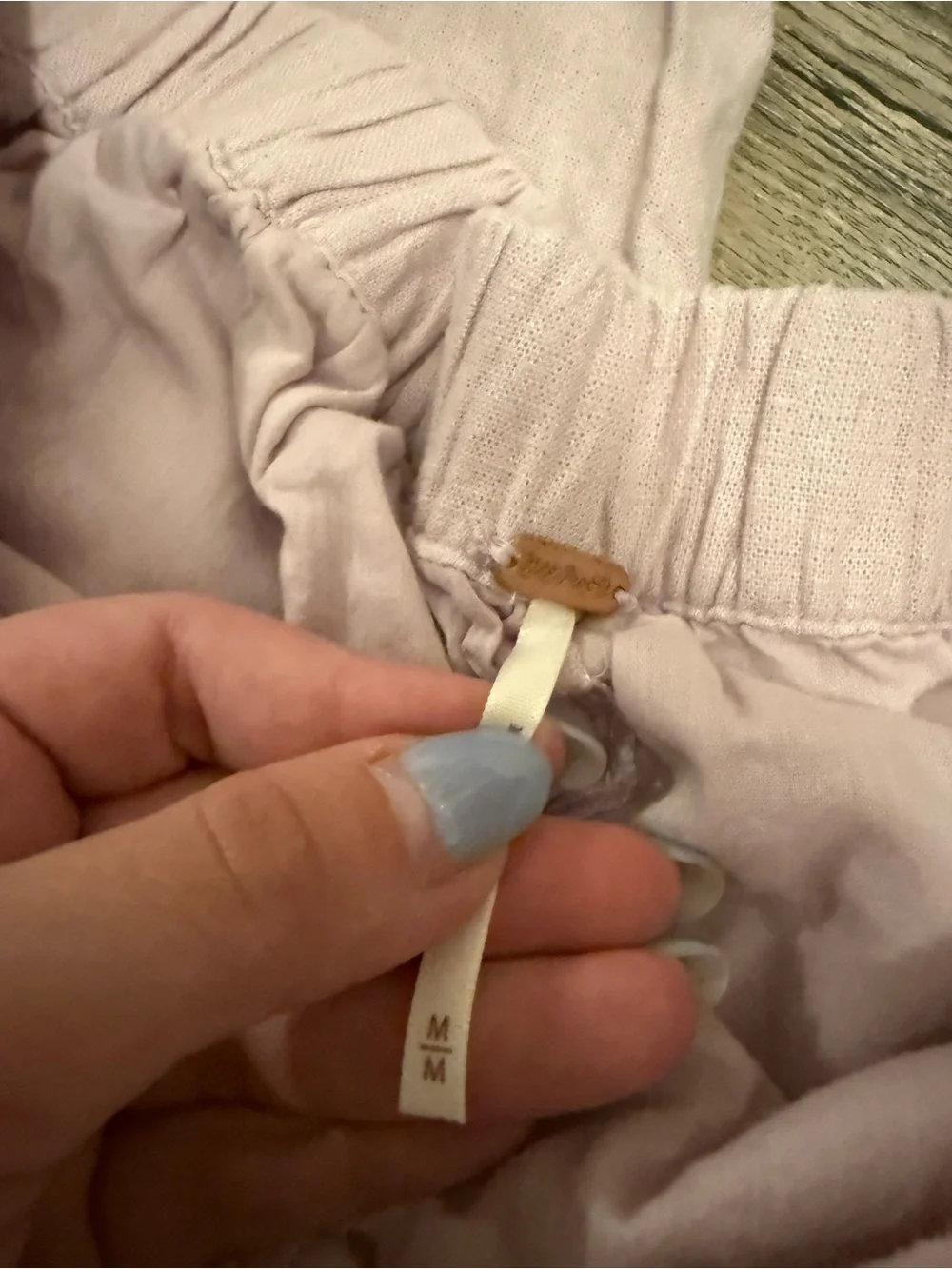 Free People Pale Lilac Linen Tank Top and Pants